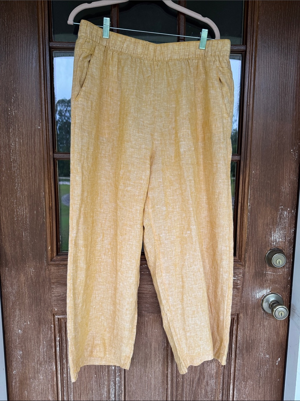 Lightweight Mustard Yellow Linen Pants